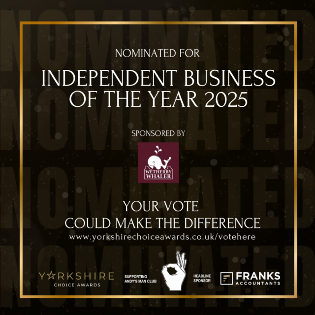 The Escapologist Nominated for Independent Business Award in Yorkshire Choice Awards 2025